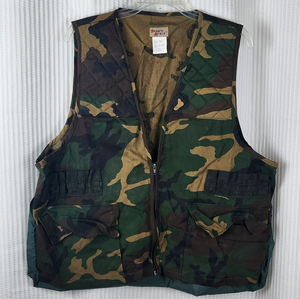 Sports A Field Camouflage VTG Hunting Sportsman Vest Size Large Wild‎ Game Deer
